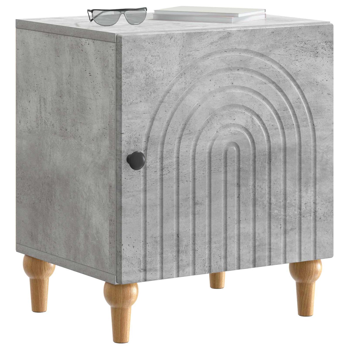 Armadio da Notte 2 pcs Grigio Cemento 43 x 34,5 x 50 cm