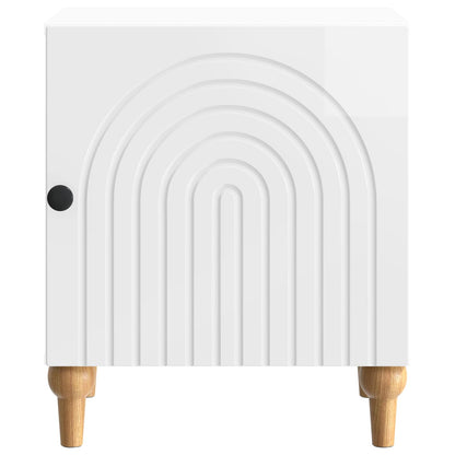 Armadio da Notte 2 pcs Bianco Lucido 43 x 34,5 x 50 cm | homemem39