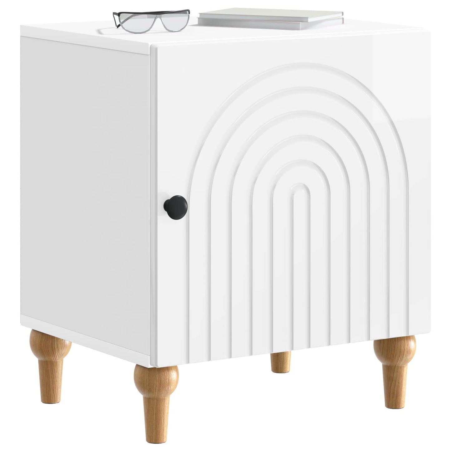 Armadio da Notte 2 pcs Bianco Lucido 43 x 34,5 x 50 cm | homemem39