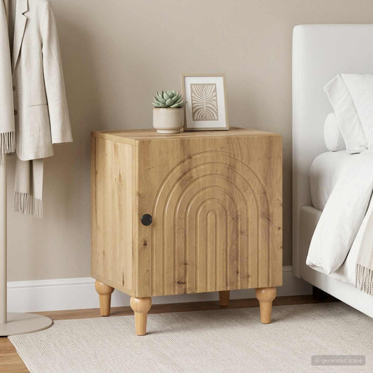 Armadio da Notte 2 pz Rovere Artigianale 43 x 34,5 x 50 cm