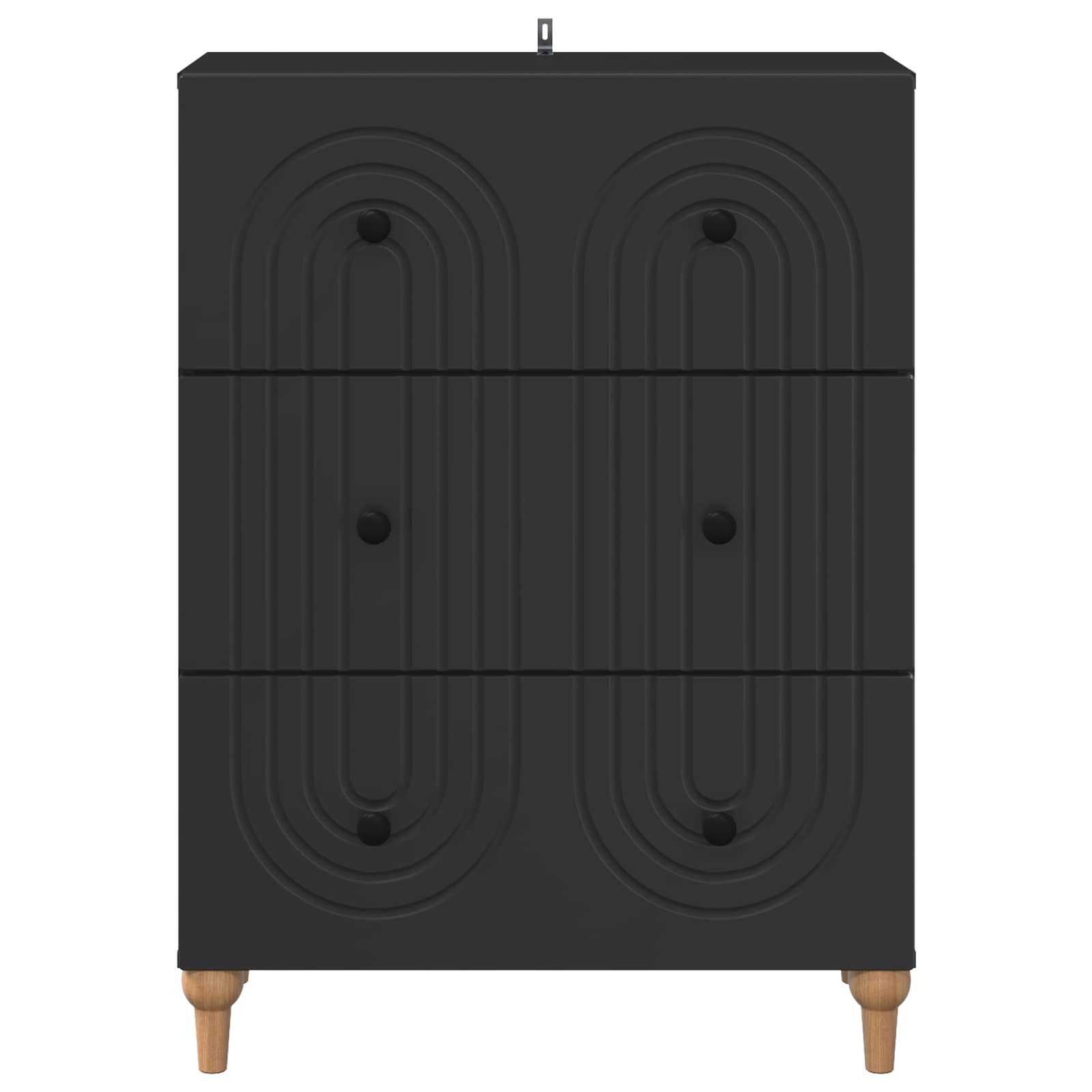 Mobile con Cassetti Nero 66 x 34,5 x 90 cm Legno ingegnerizzato | homemem39