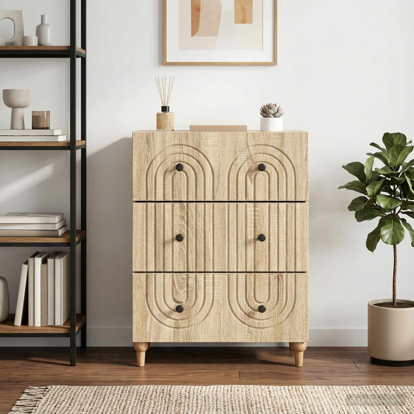 Mobile con Cassetti Rovere Sonoma 66 x 34,5 x 90 cm