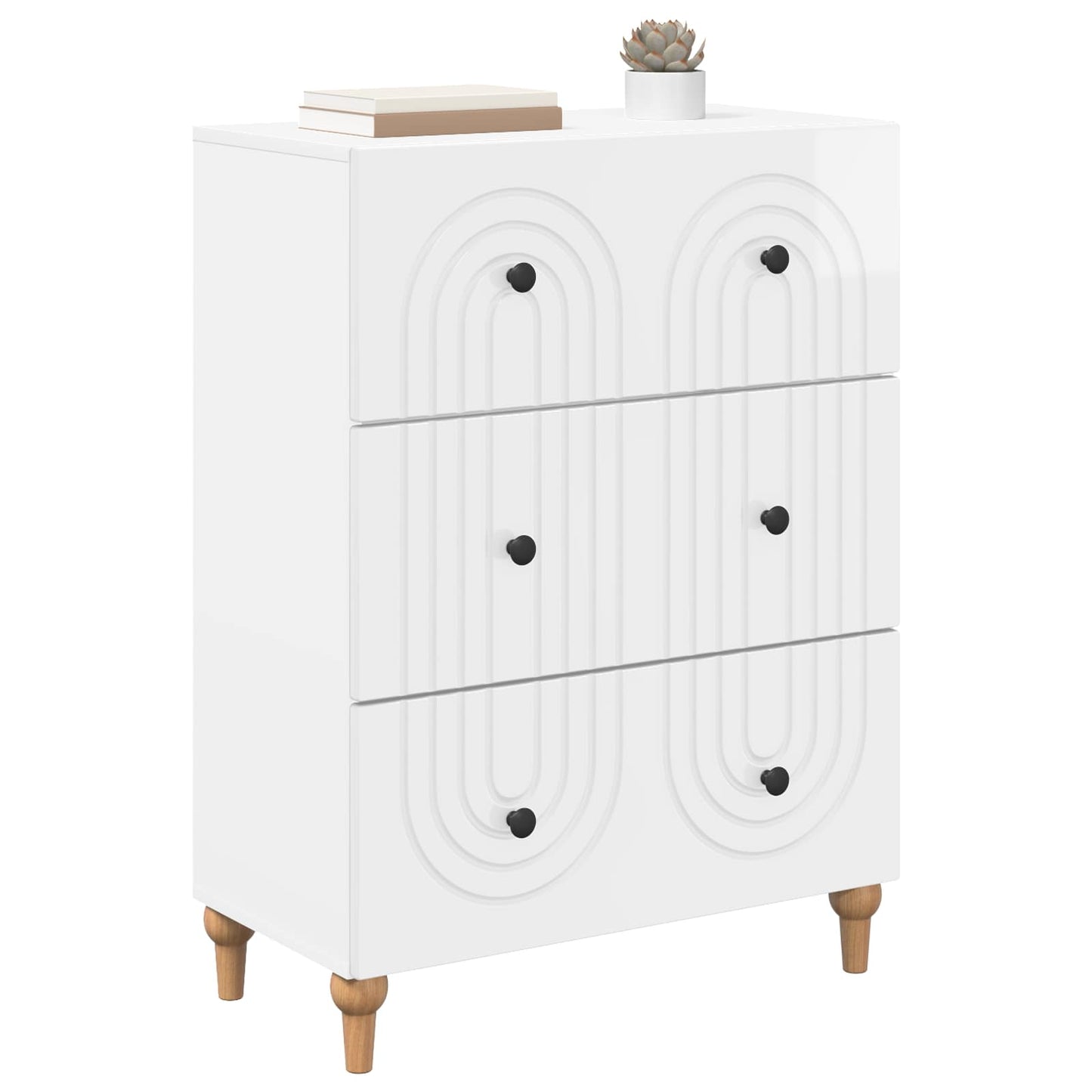 Mobile con Cassetti Bianco Lucido 66 x 34,5 x 90 cm | homemem39