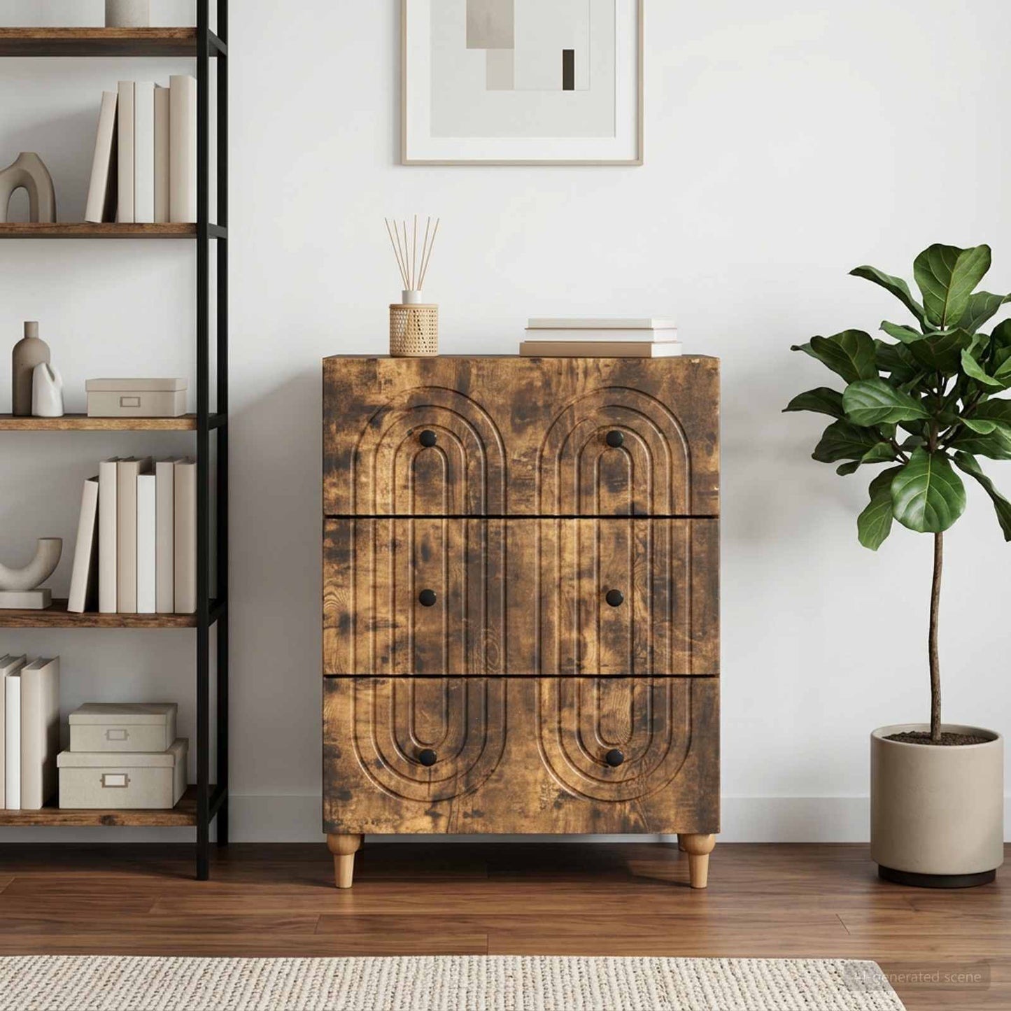 Mobile con Cassetti Rovere Fumo 66 x 34,5 x 90 cm