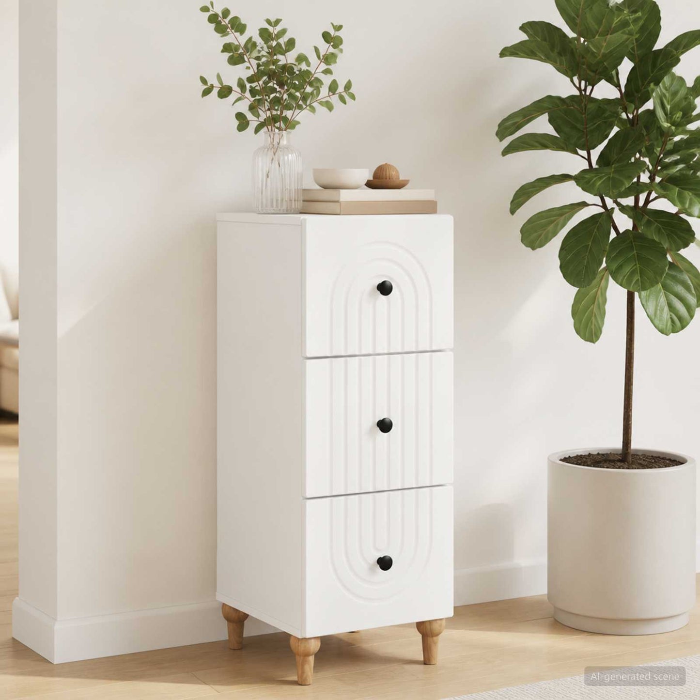 Mobile con Cassetti Bianco 33 x 34,5 x 90 cm