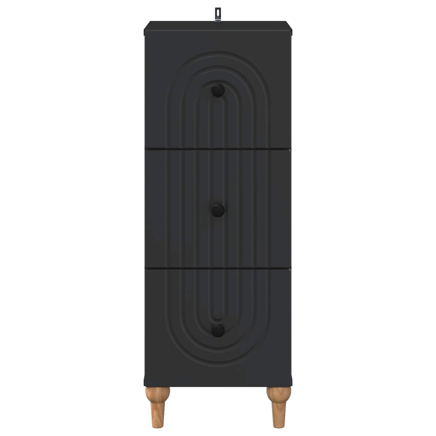 Mobile con Cassetti Nero 33 x 34,5 x 90 cm Legno ingegnerizzato | homemem39