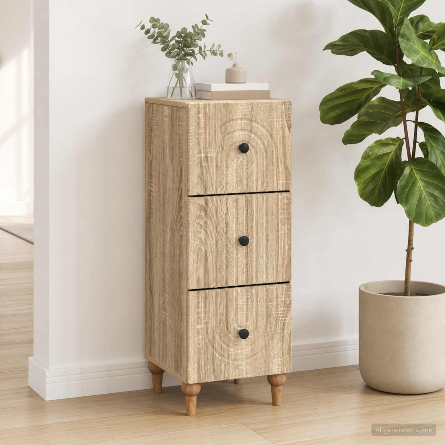 Mobile con Cassetti Rovere Sonoma 33 x 34,5 x 90 cm