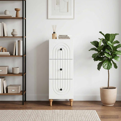 Mobile con Cassetti Bianco Lucido 33 x 34,5 x 90 cm
