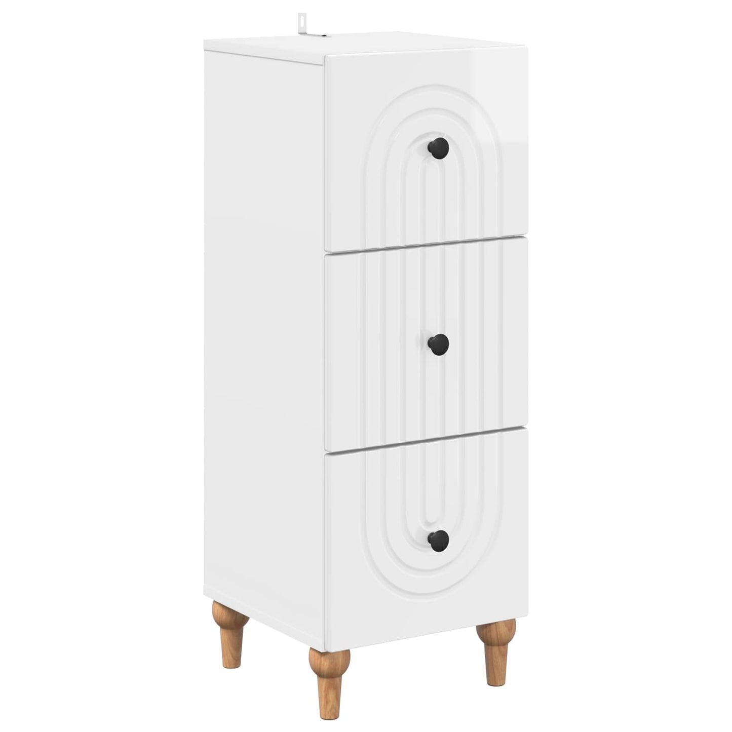 Mobile con Cassetti Bianco Lucido 33 x 34,5 x 90 cm