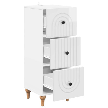 Mobile con Cassetti Bianco Lucido 33 x 34,5 x 90 cm | homemem39