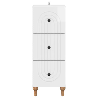Mobile con Cassetti Bianco Lucido 33 x 34,5 x 90 cm | homemem39