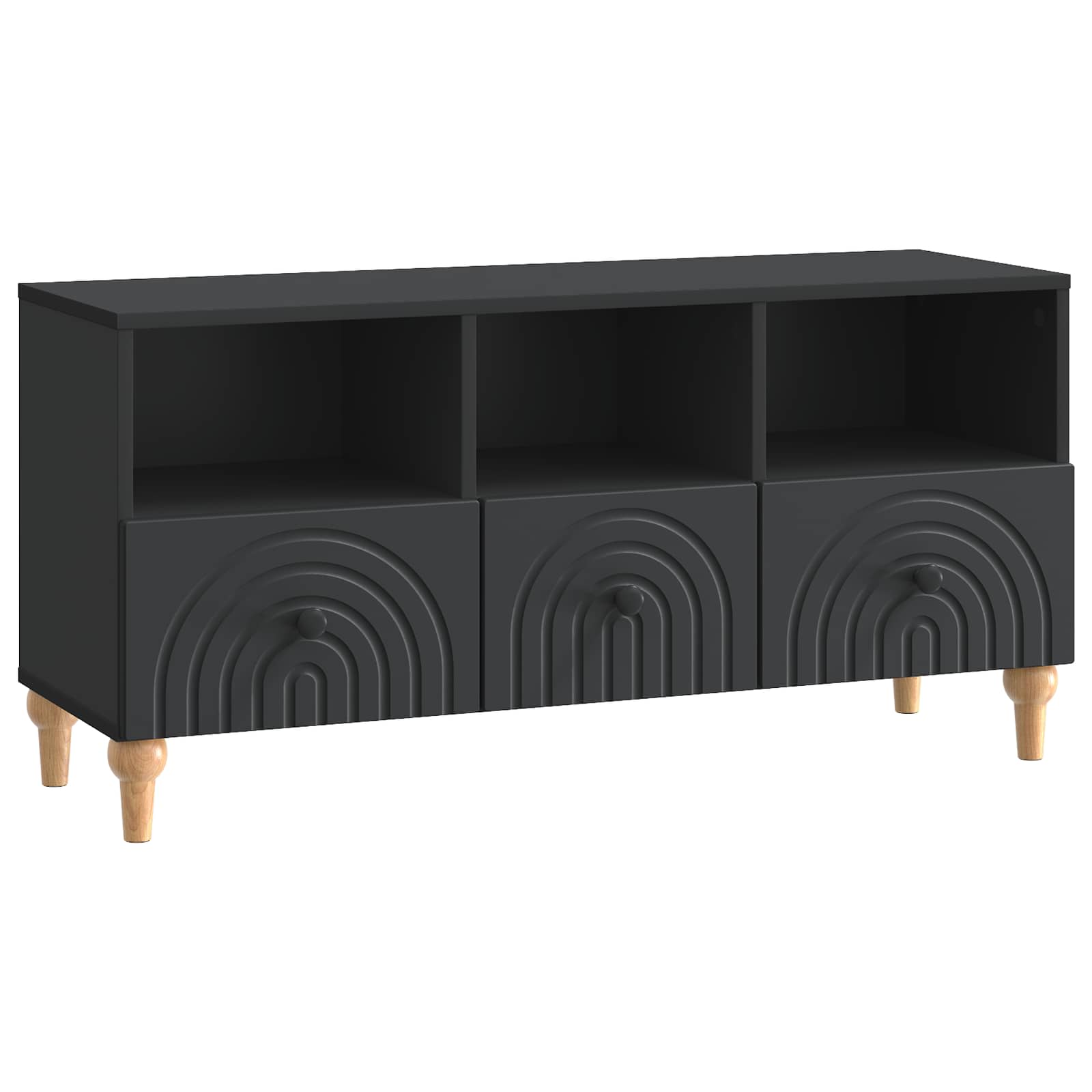 Mobile TV Nero 102 x 34,5 x 50 cm Legno ingegnerizzato | homemem39