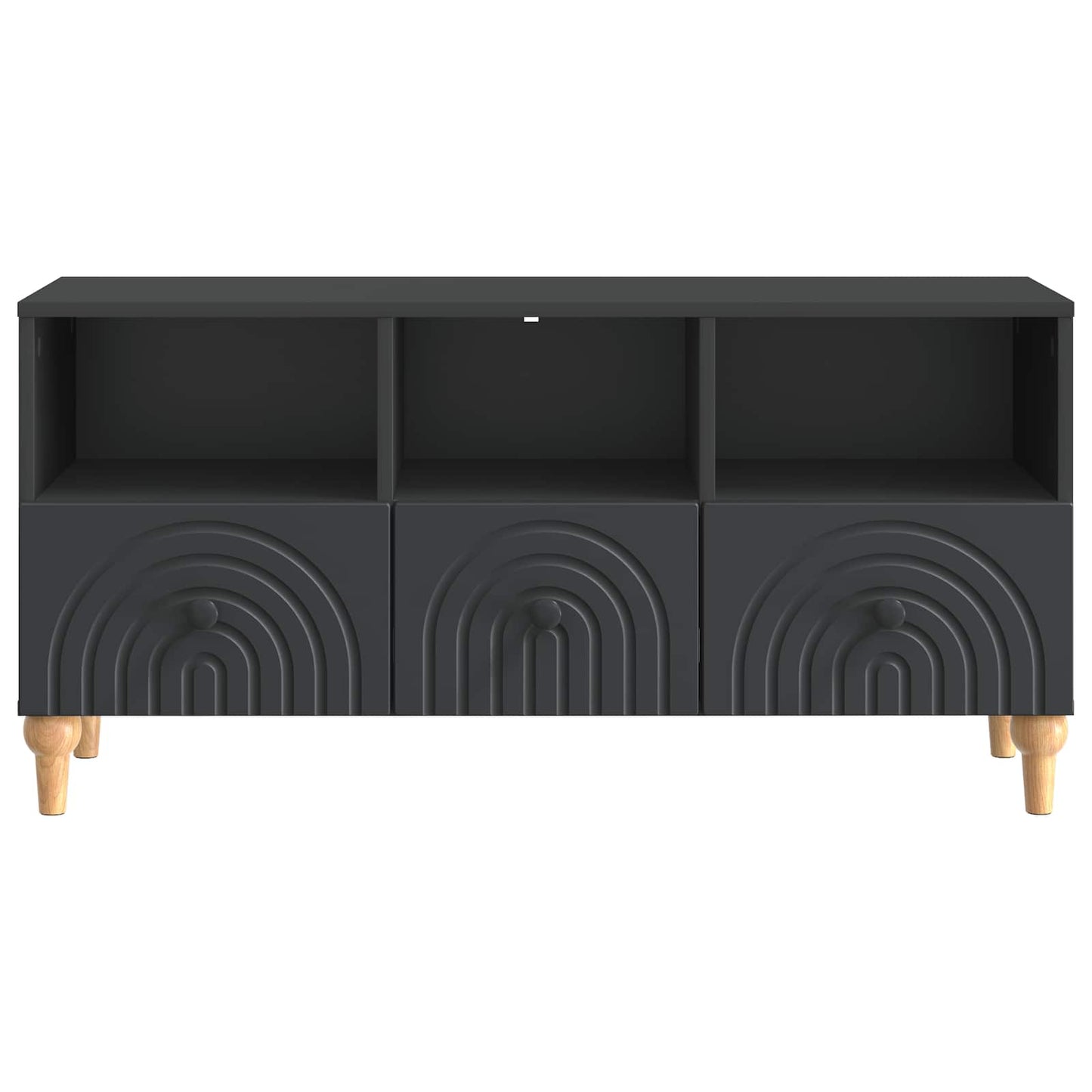 Mobile TV Nero 102 x 34,5 x 50 cm Legno ingegnerizzato | homemem39