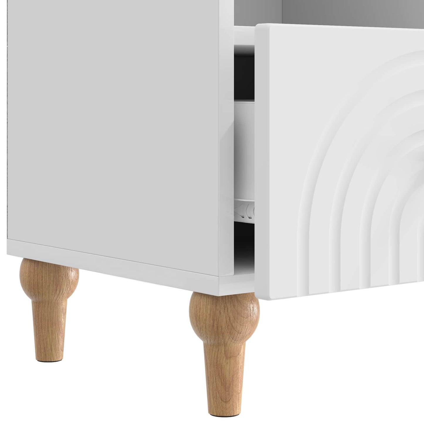 Mobile TV Bianco Lucido 102 x 34,5 x 50 cm Legno ingegnerizzato