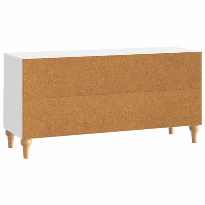 Mobile TV Bianco Lucido 102 x 34,5 x 50 cm Legno ingegnerizzato | homemem39