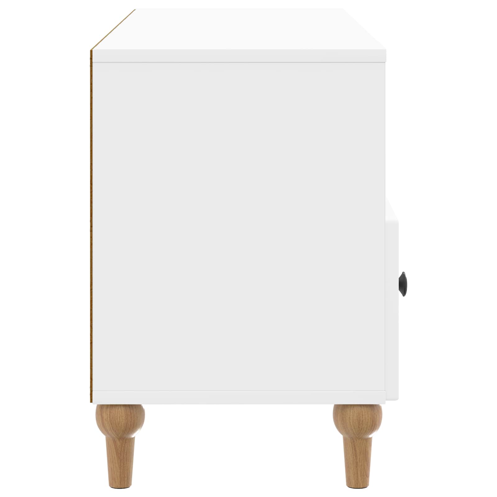 Mobile TV Bianco Lucido 102 x 34,5 x 50 cm Legno ingegnerizzato | homemem39