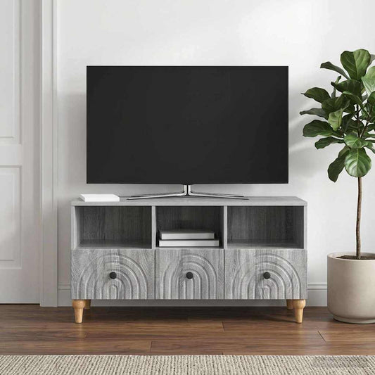 Mobile TV 102 x 34,5 x 50 cm Sonoma grigia Legno ingegnerizzato