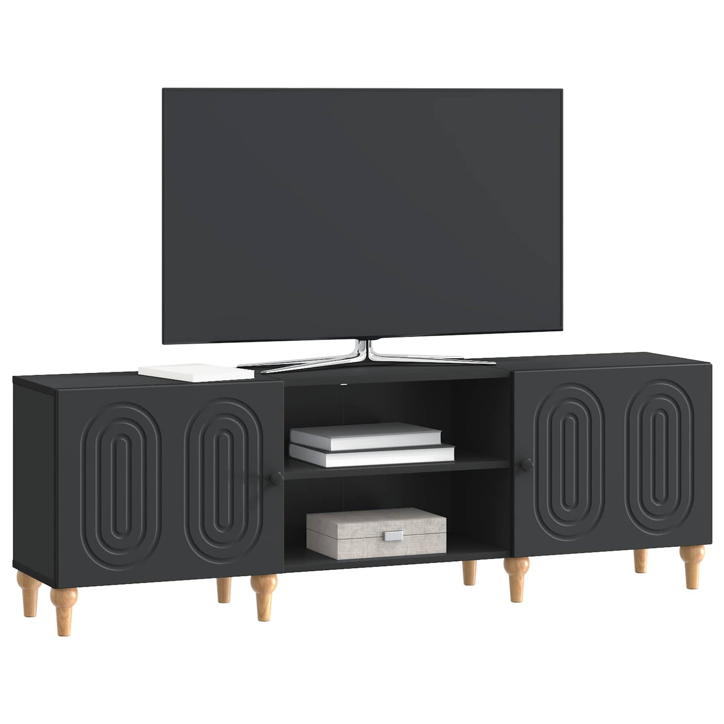 Mobile TV Nero 150 x 31 x 50 cm Legno ingegnerizzato | homemem39