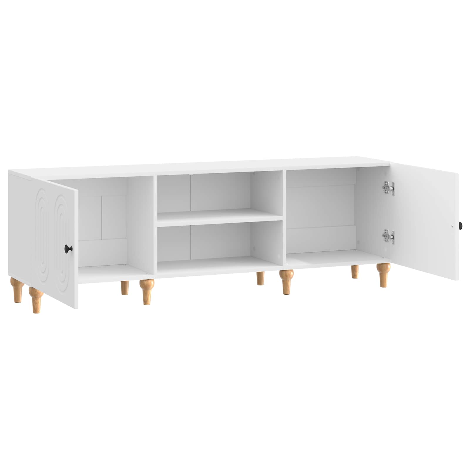 Mobile TV Bianco Lucido 150 x 31 x 50 cm Legno ingegnerizzato | homemem39