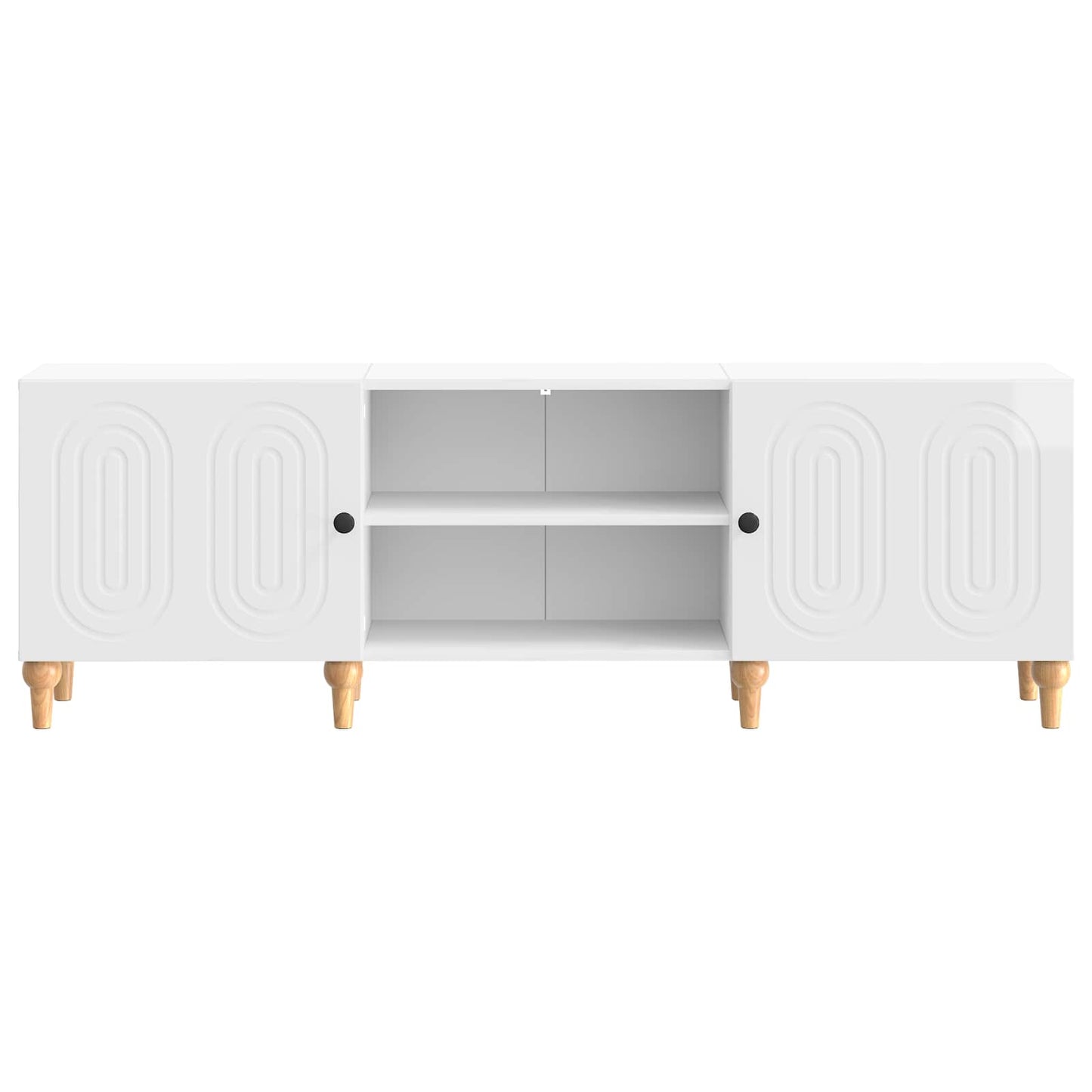 Mobile TV Bianco Lucido 150 x 31 x 50 cm Legno ingegnerizzato | homemem39