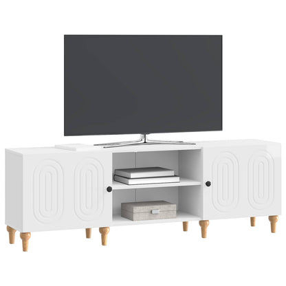 Mobile TV Bianco Lucido 150 x 31 x 50 cm Legno ingegnerizzato | homemem39