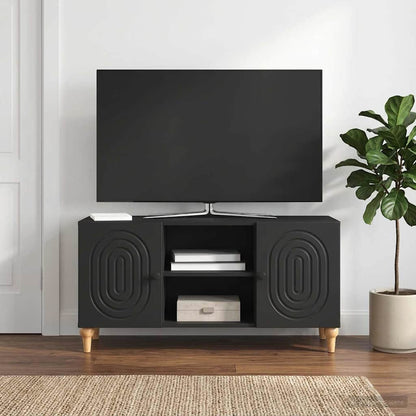 Mobile TV Nero 102 x 34,5 x 50 cm Legno ingegnerizzato
