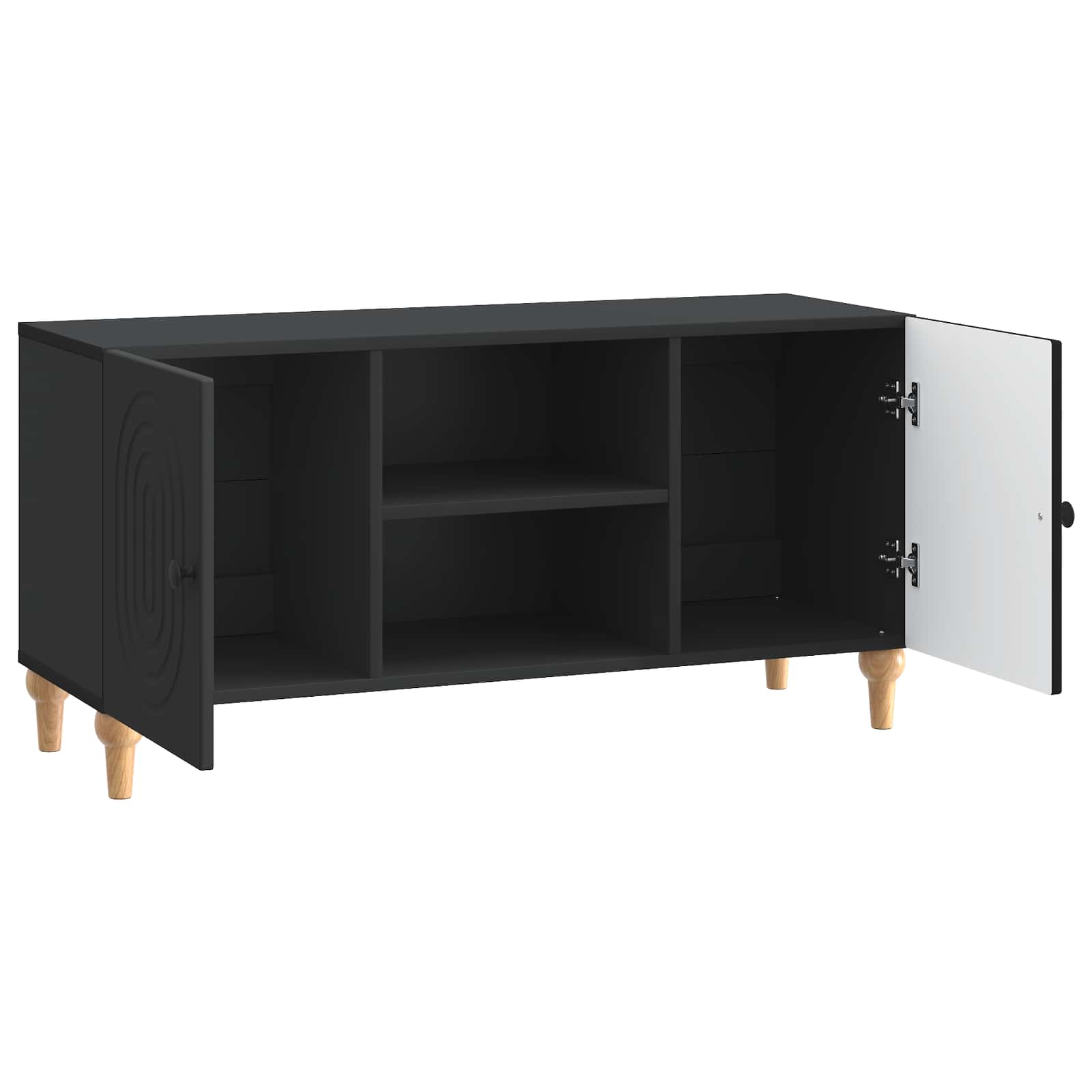 Mobile TV Nero 102 x 34,5 x 50 cm Legno ingegnerizzato | homemem39