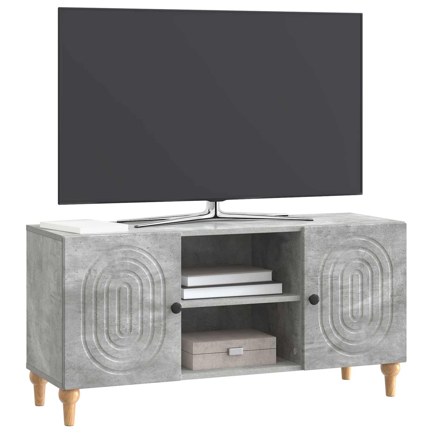 Mobile TV Grigio Cemento 102 x 34,5 x 50 cm | homemem39