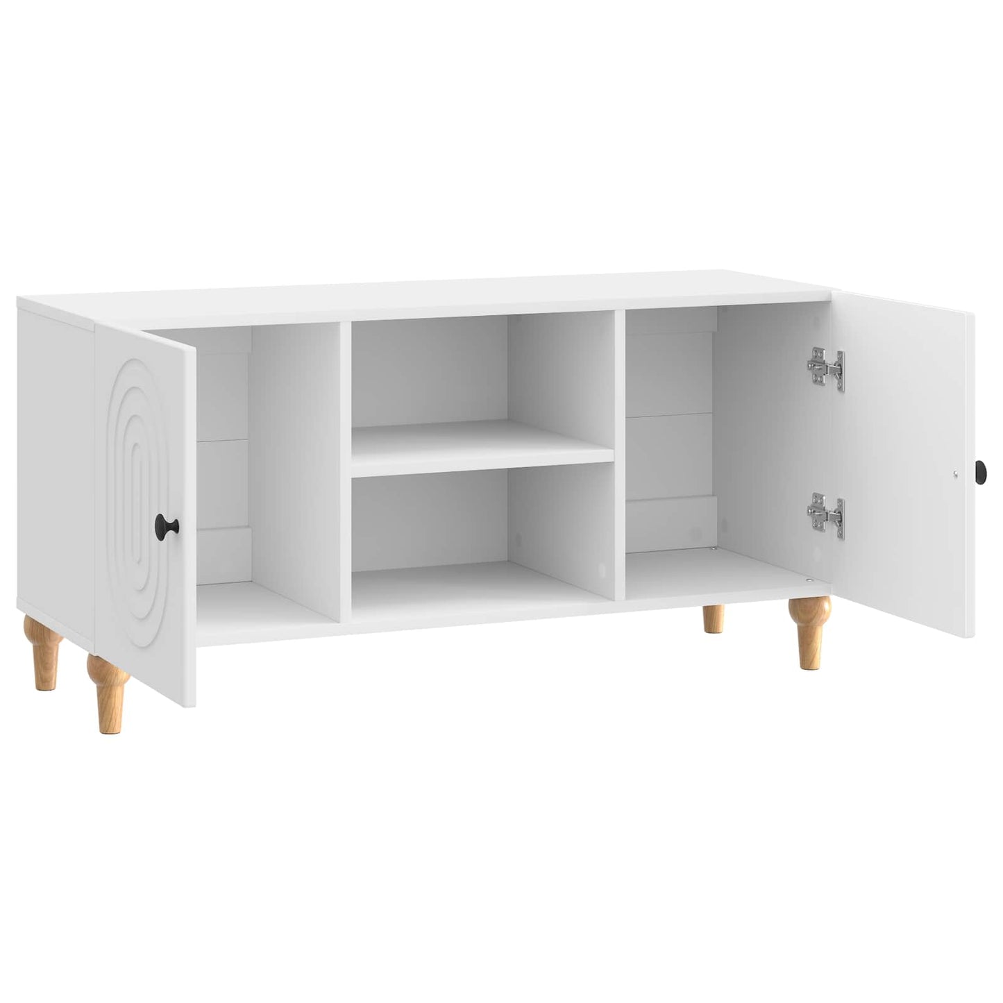 Mobile TV Bianco Lucido 102 x 34,5 x 50 cm Legno ingegnerizzato | homemem39