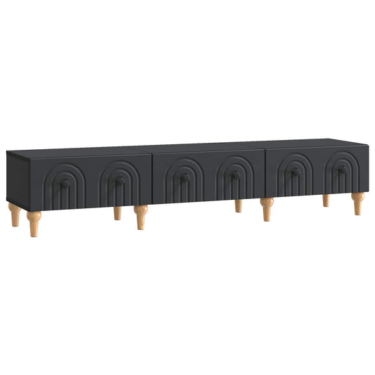 Mobile TV Nero 147 x 34,5 x 30 cm Legno ingegnerizzato
