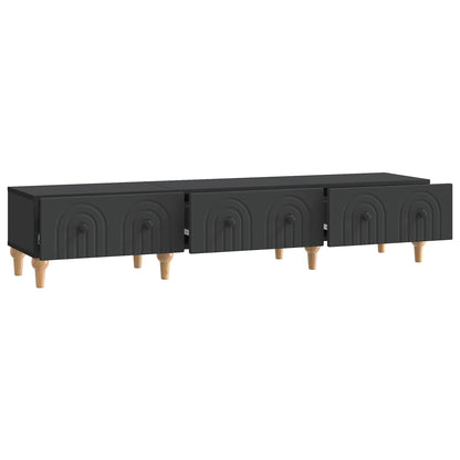 Mobile TV Nero 147 x 34,5 x 30 cm Legno ingegnerizzato | homemem39