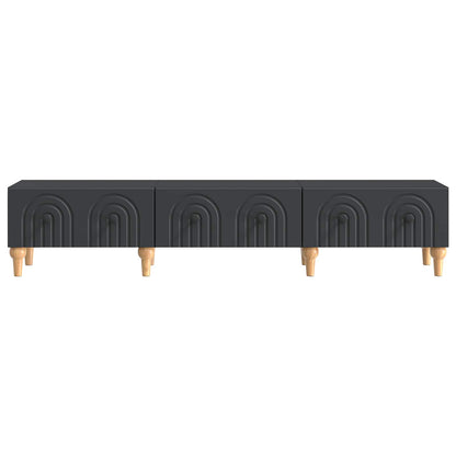 Mobile TV Nero 147 x 34,5 x 30 cm Legno ingegnerizzato | homemem39
