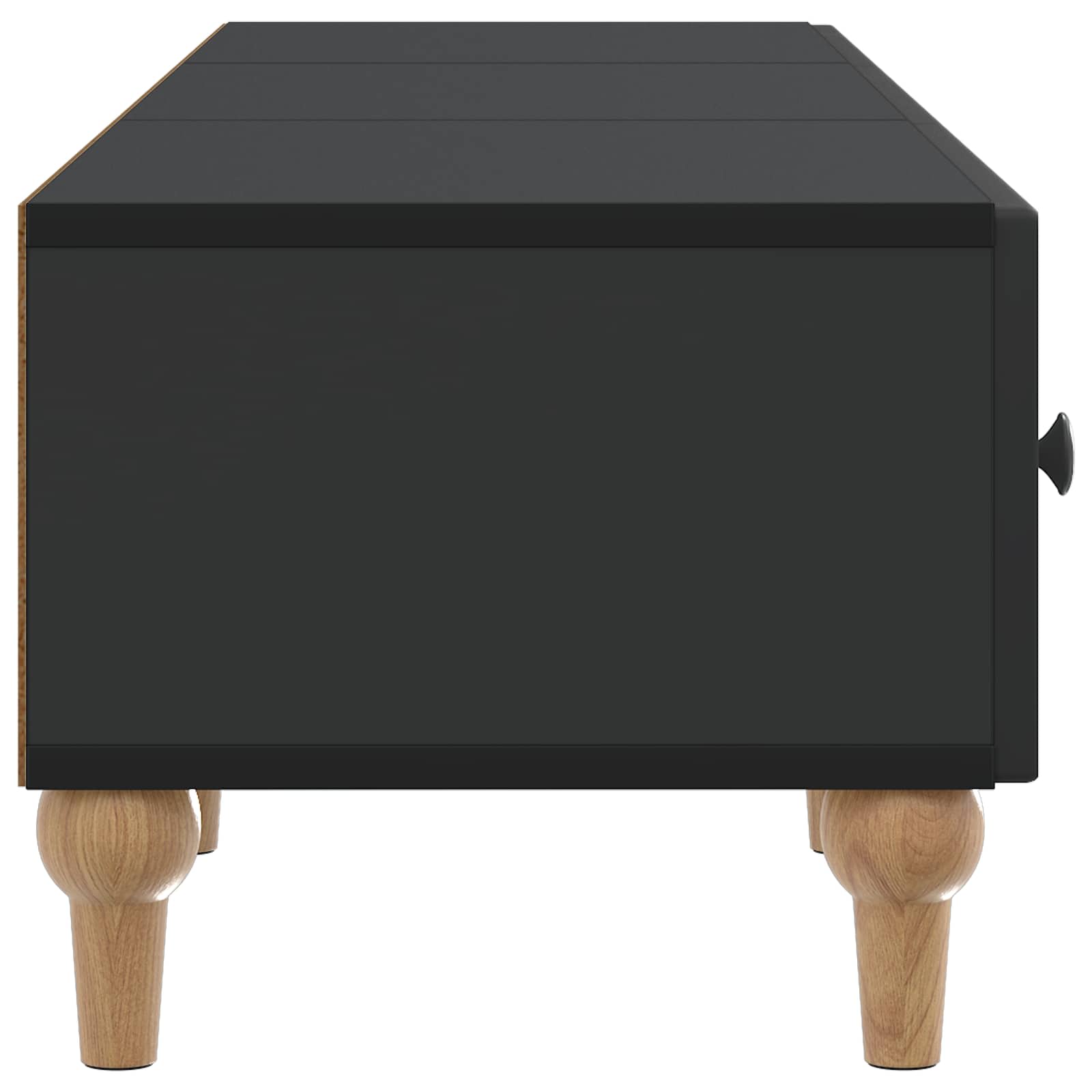 Mobile TV Nero 147 x 34,5 x 30 cm Legno ingegnerizzato | homemem39