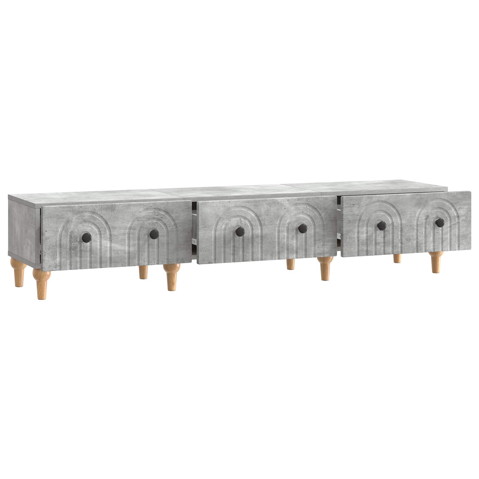 Mobile TV con cassetto Grigio Cemento 147 x 34,5 x 30 cm | homemem39