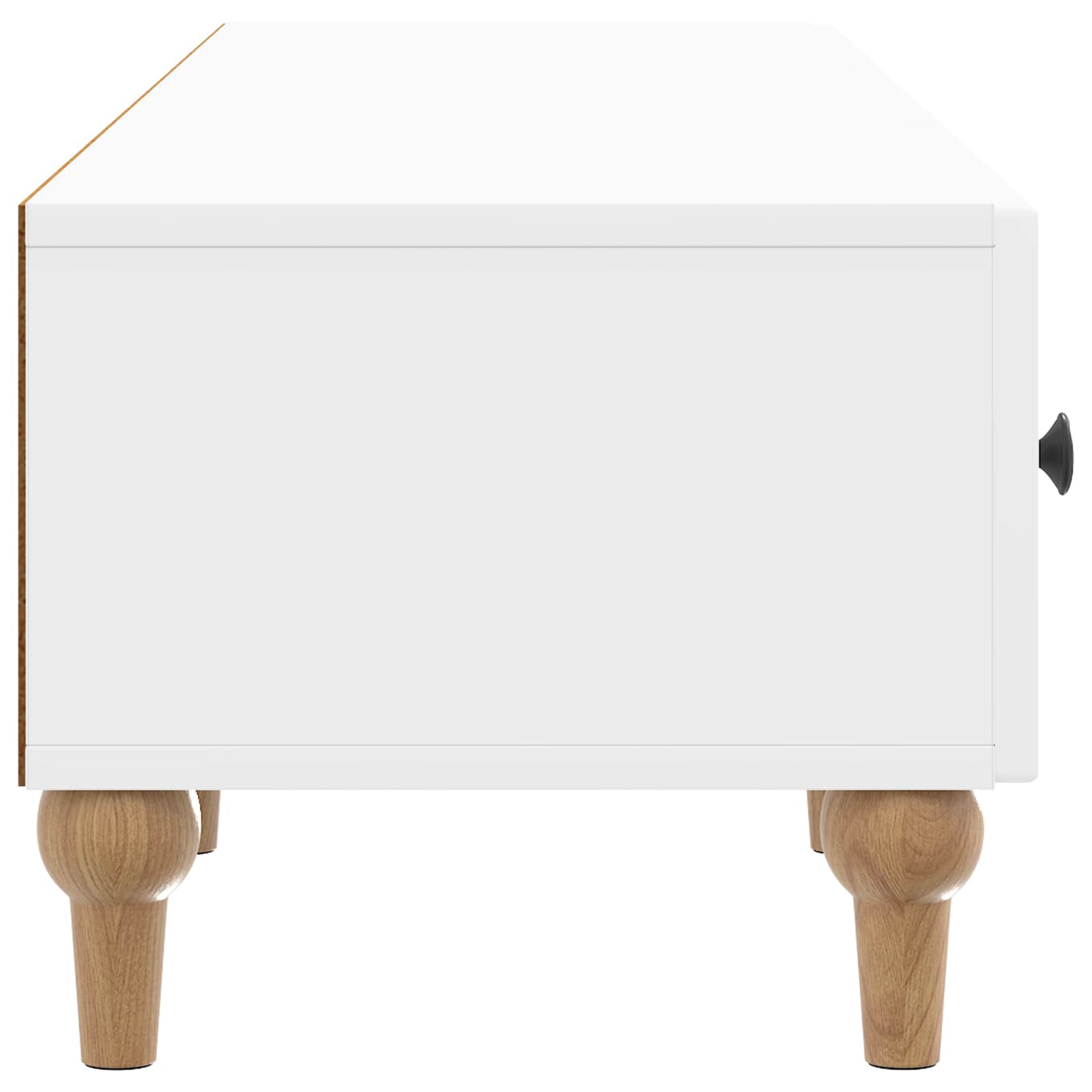 Mobile TV Bianco Lucido 147 x 34,5 x 30 cm Legno ingegnerizzato | homemem39