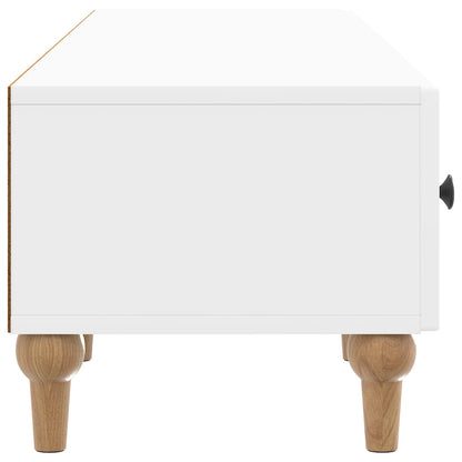 Mobile TV Bianco Lucido 147 x 34,5 x 30 cm Legno ingegnerizzato | homemem39