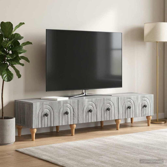 Mobile TV Grigio Sonoma 147 x 34,5 x 30 cm Legno ingegnerizzato