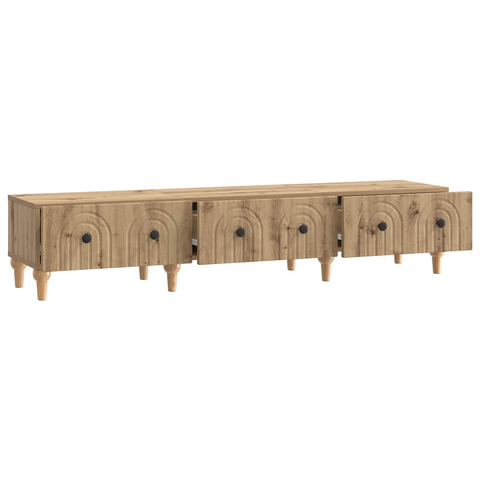 Mobile TV con cassetto Rovere Artigianale 147 x 34,5 x 30 cm | homemem39