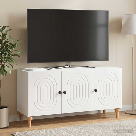 Mobile TV Bianco Lucido 99 x 34,5 x 50 cm Legno ingegnerizzato