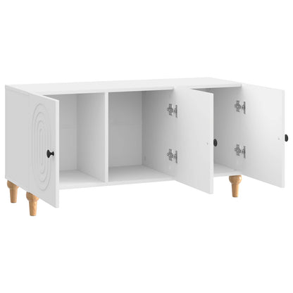 Mobile TV Bianco Lucido 99 x 34,5 x 50 cm Legno ingegnerizzato