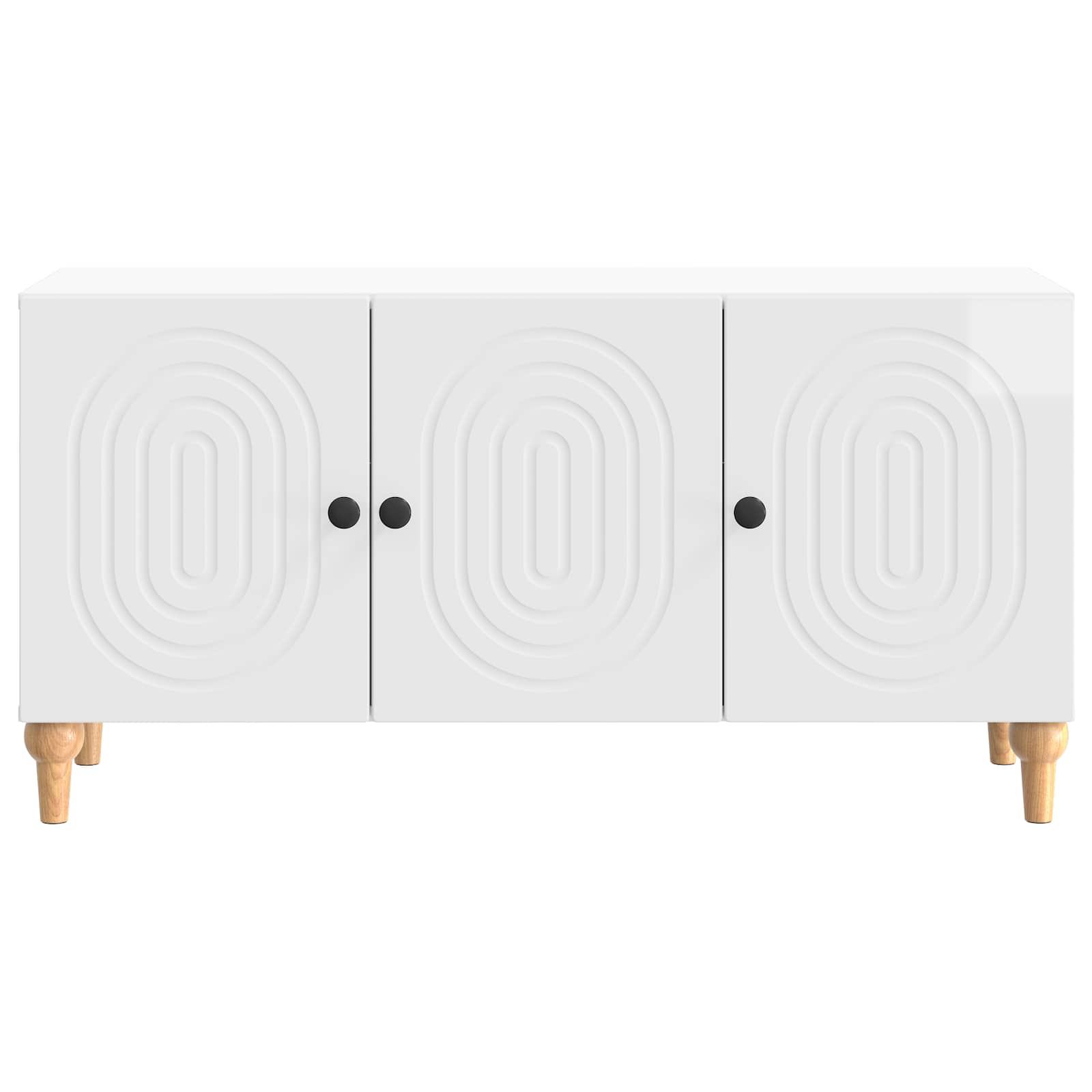 Mobile TV Bianco Lucido 99 x 34,5 x 50 cm Legno ingegnerizzato | homemem39