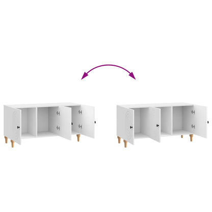 Mobile TV Bianco Lucido 99 x 34,5 x 50 cm Legno ingegnerizzato | homemem39