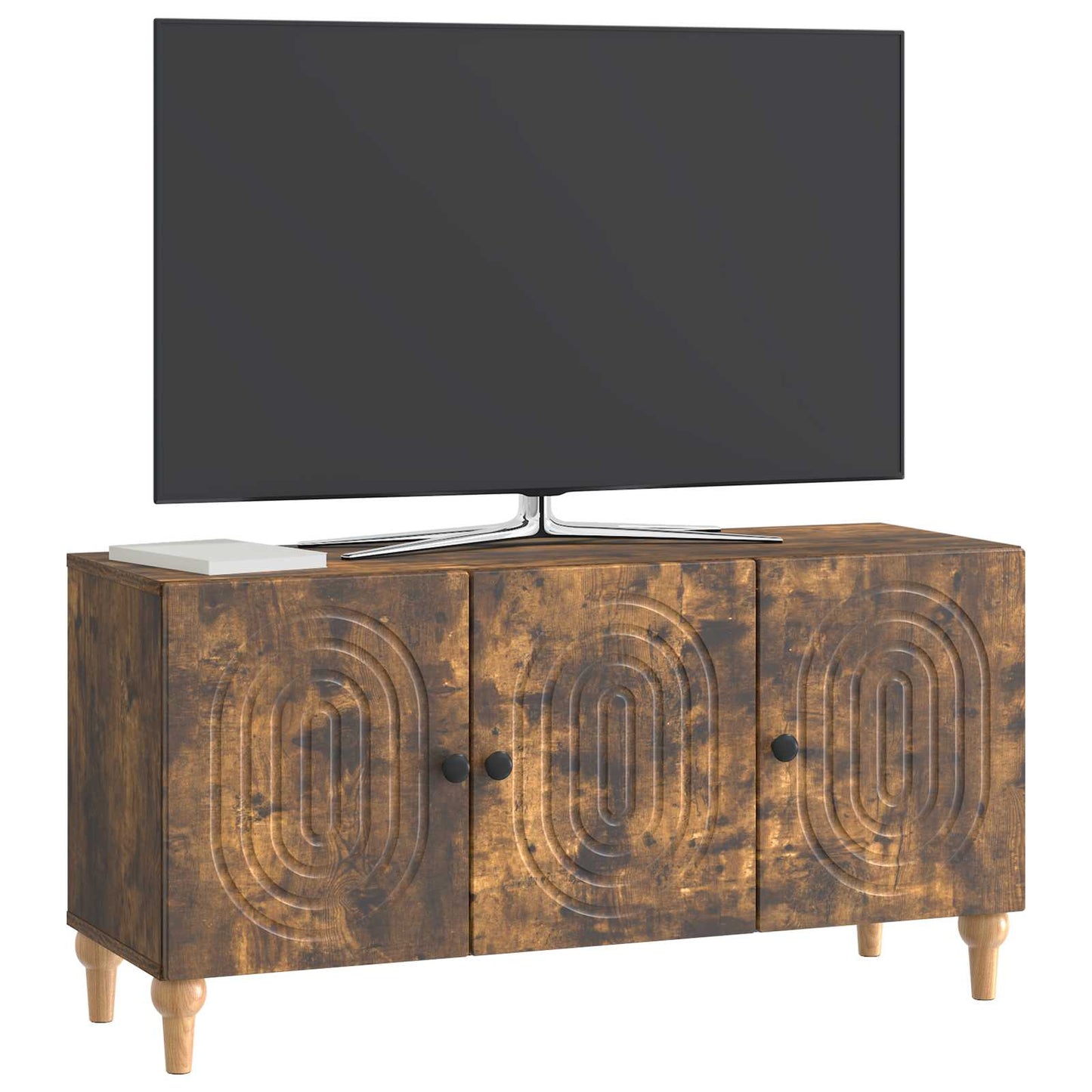 Mobile TV Rovere Fumo 99 x 34,5 x 50 cm Legno ingegnerizzato