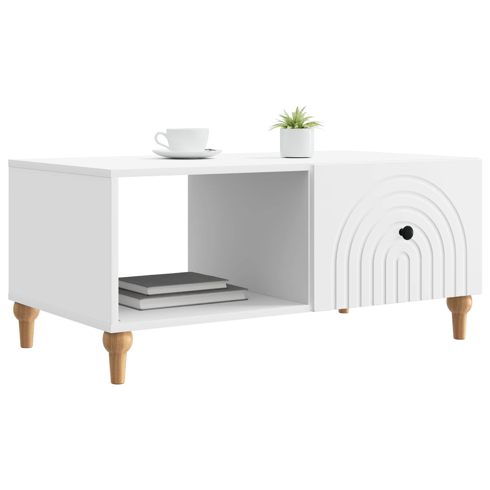 Tavolino da salotto Bianco 90 x 50 x 40 cm Legno ingegnerizzato | homemem39