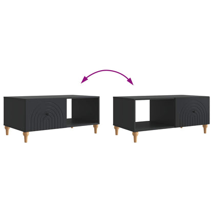 Tavolino da salotto Nero 90 x 50 x 40 cm Legno ingegnerizzato | homemem39
