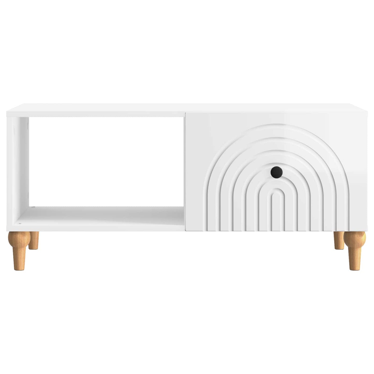 Tavolino da salotto Bianco Lucido 90 x 50 x 40 cm | homemem39