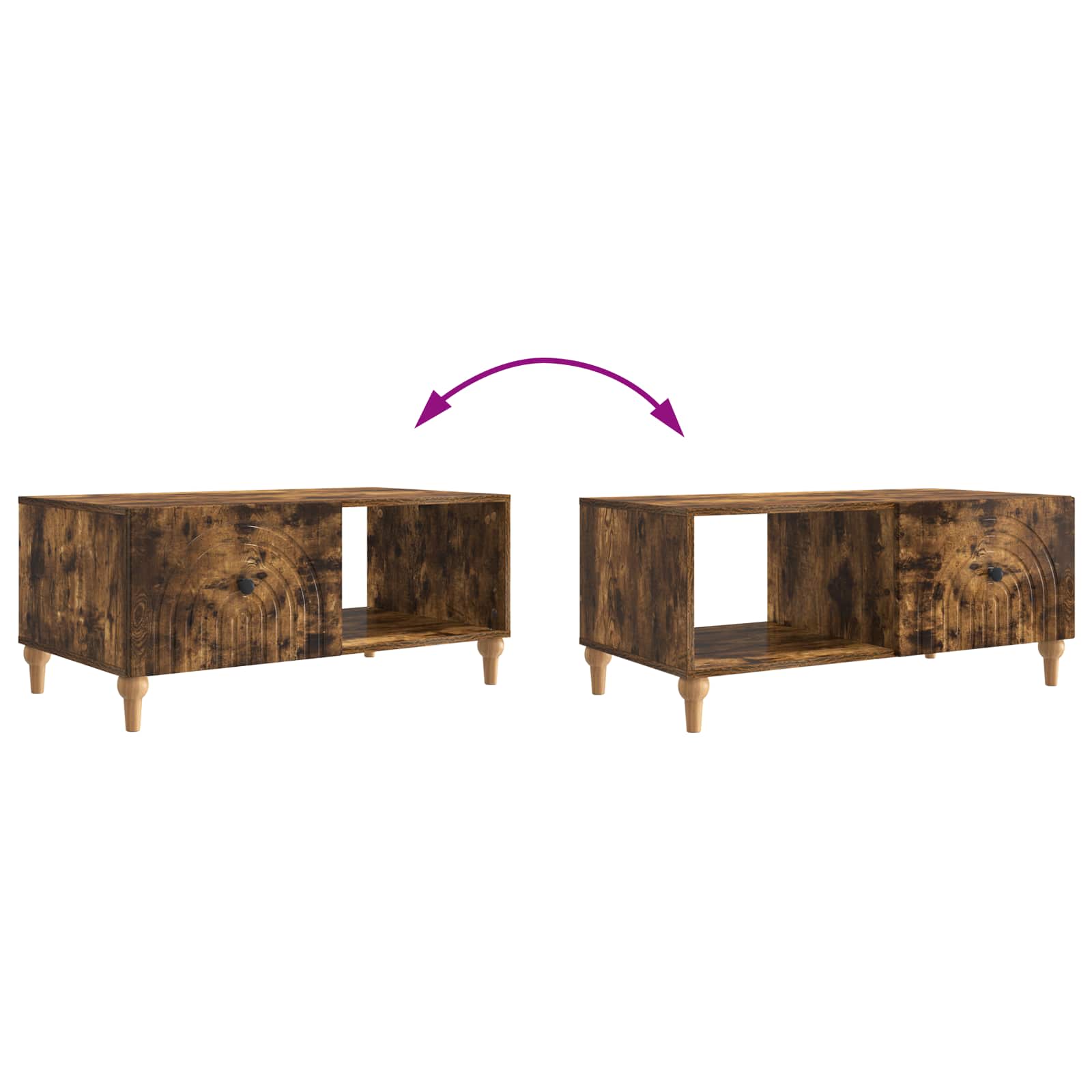 Tavolino da salotto Rovere Fumo 90 x 50 x 40 cm | homemem39