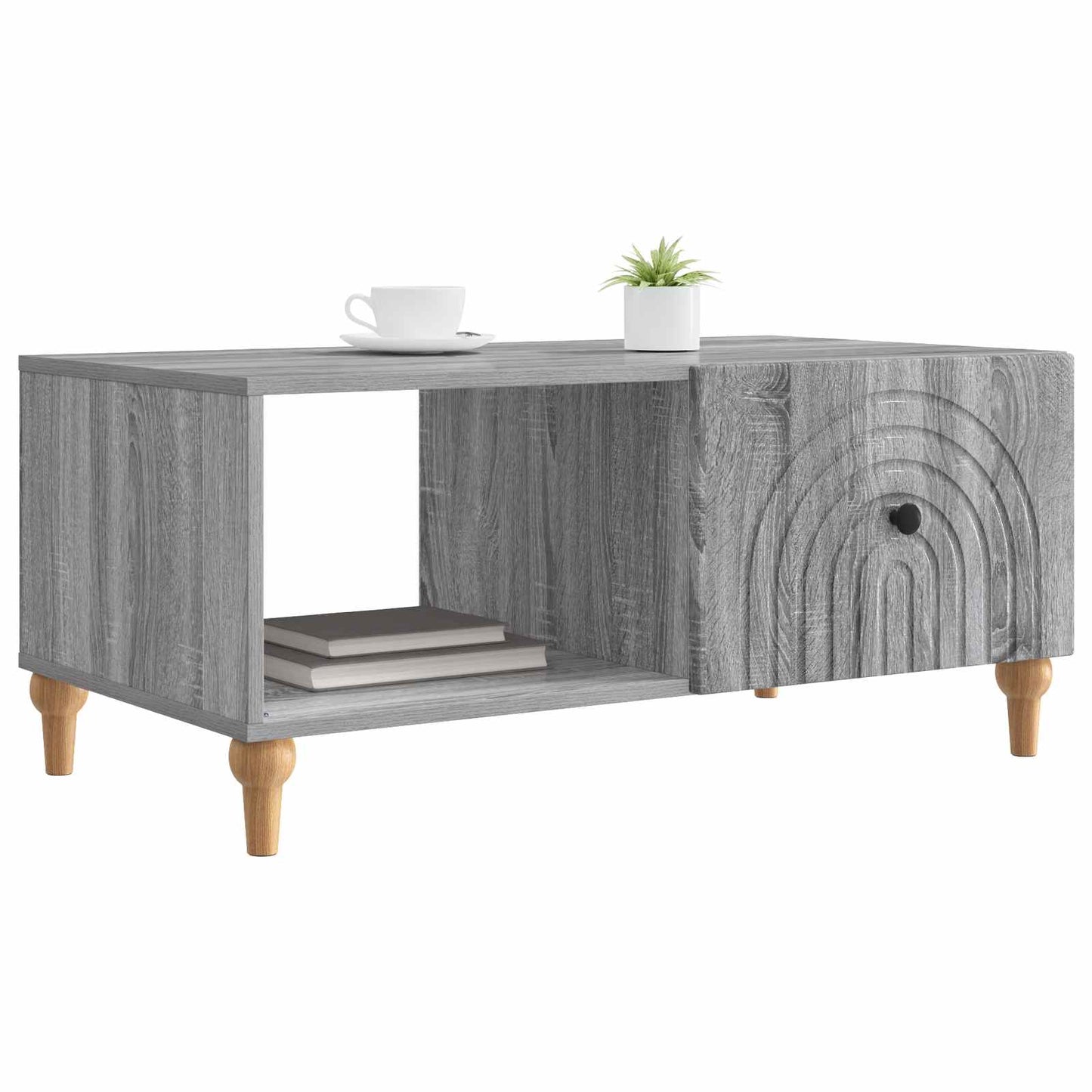 Tavolino da salotto Grigio Sonoma 90 x 50 x 40 cm | homemem39