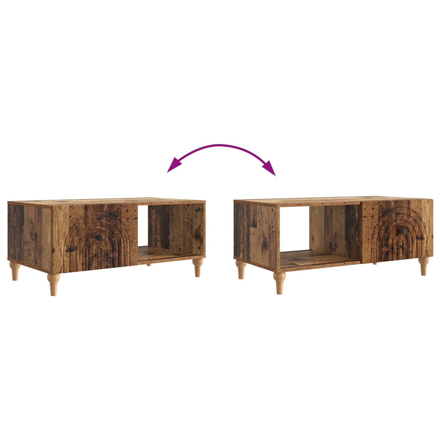 Tavolino da salotto Legno antico 90 x 50 x 40 cm | homemem39