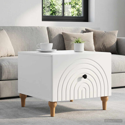 Tavolino da salotto Bianco 49 x 50 x 40 cm Legno ingegnerizzato
